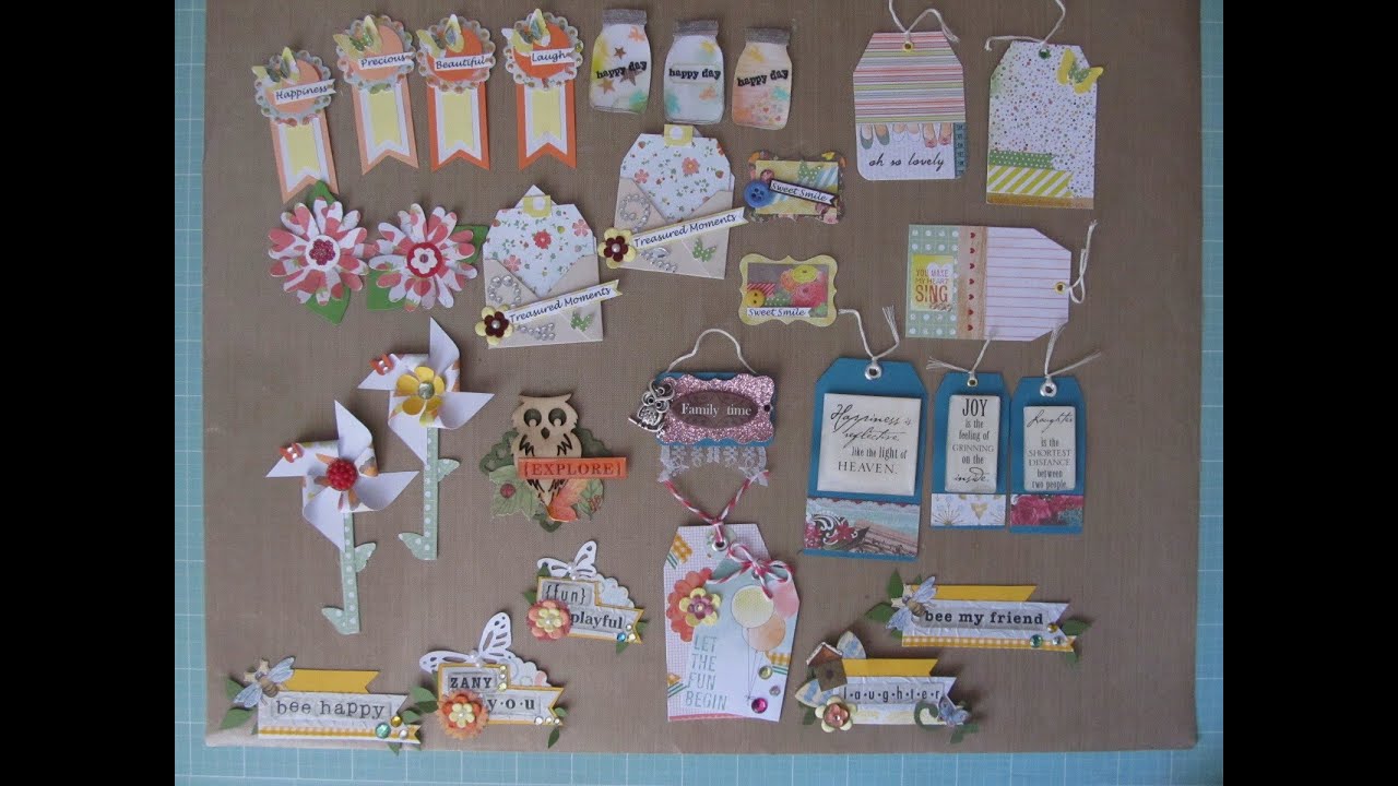 Some Scrapbook Embellishments Made From Scraps