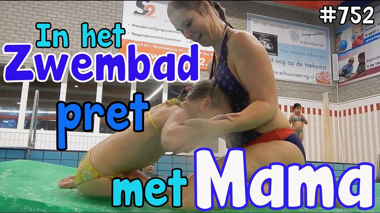 Zwemmen, ZWEMLES en SPELEN met Mama in ZWEMBAD van het FORUM KWADRAAT. #752