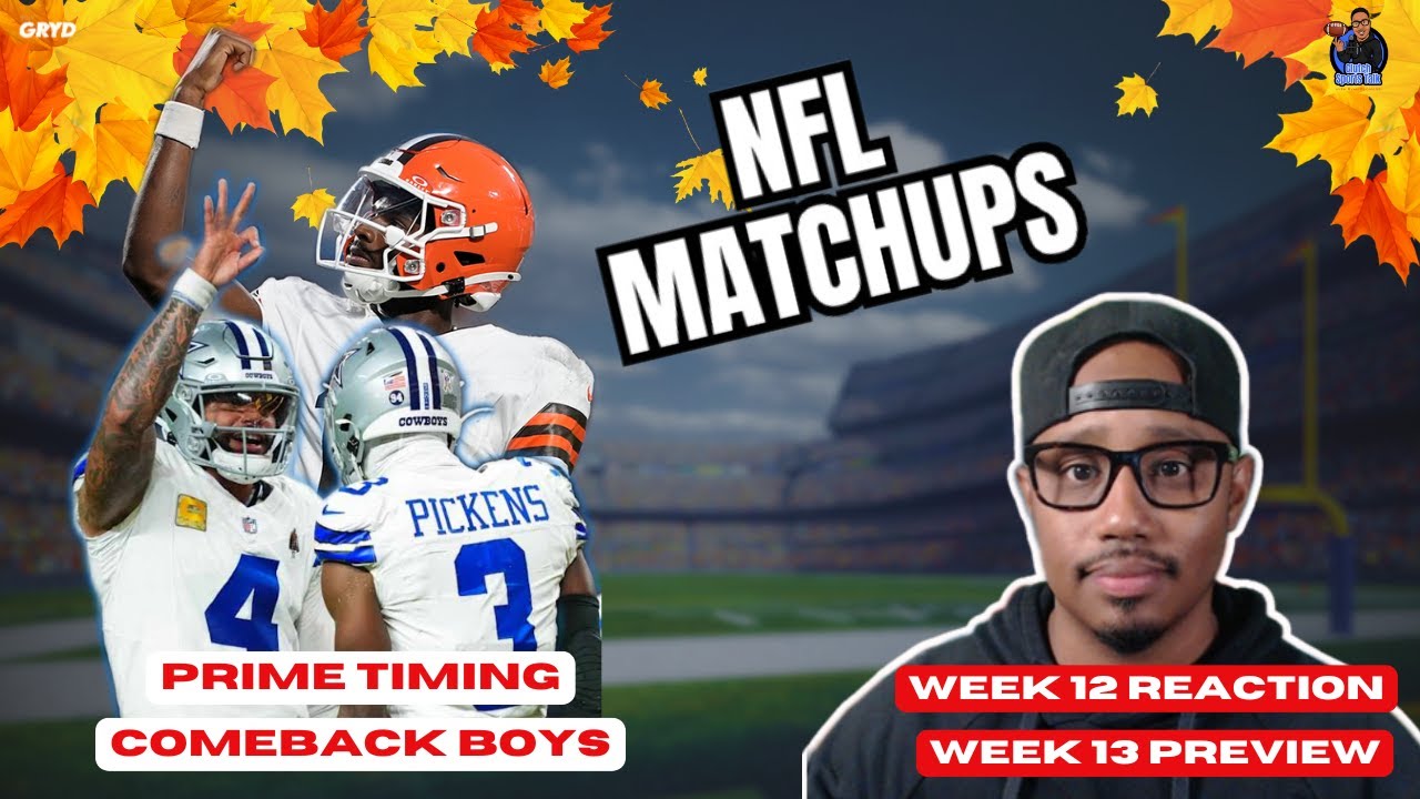 NFL MATCHUPS  Thanksgiving Day Special  |  Sanders Film Breakdown, Cowboys Comeback, Week 13 Preview