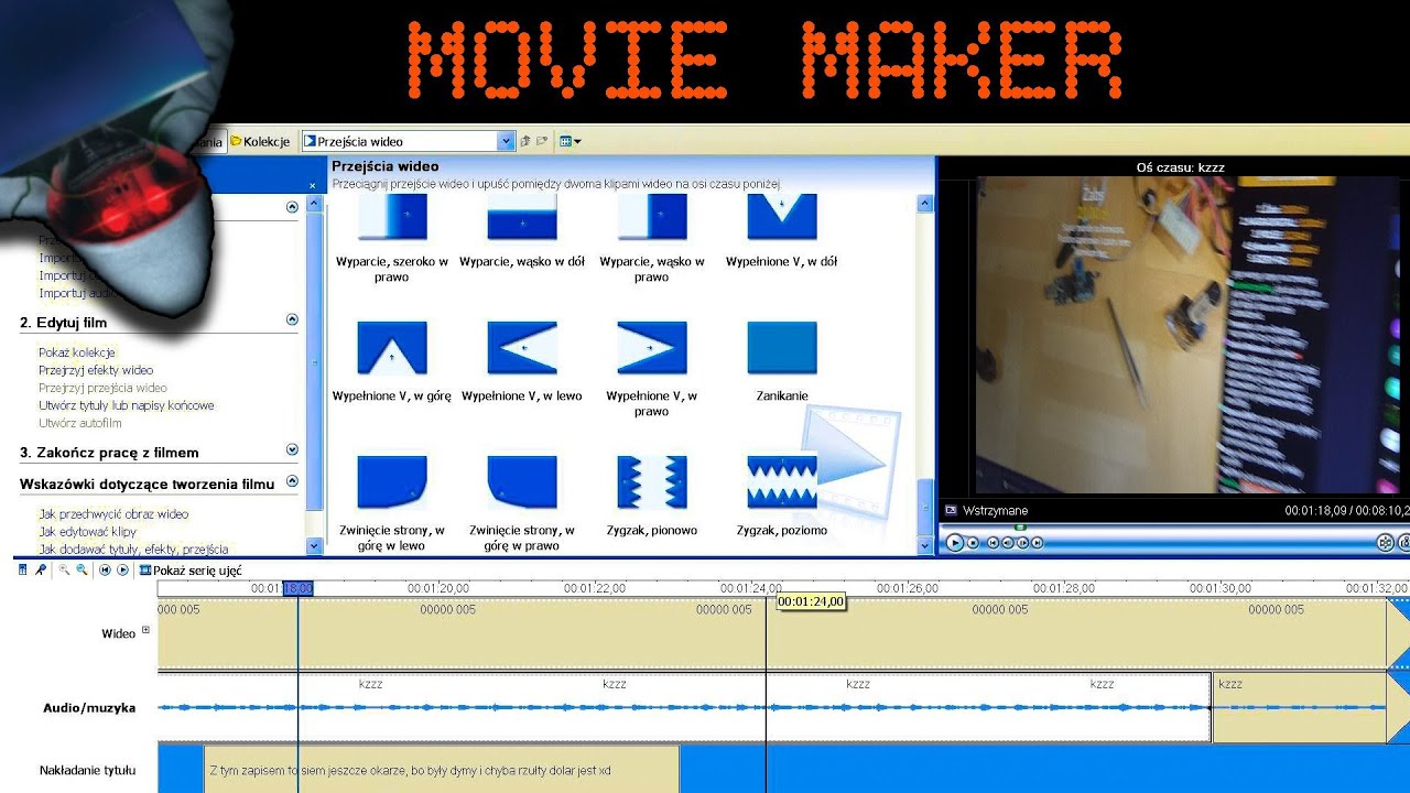 Nagraliśmy z Widzami film i zmontowaliśmy go w Movie Maker na Windowsie XP na streamie  .