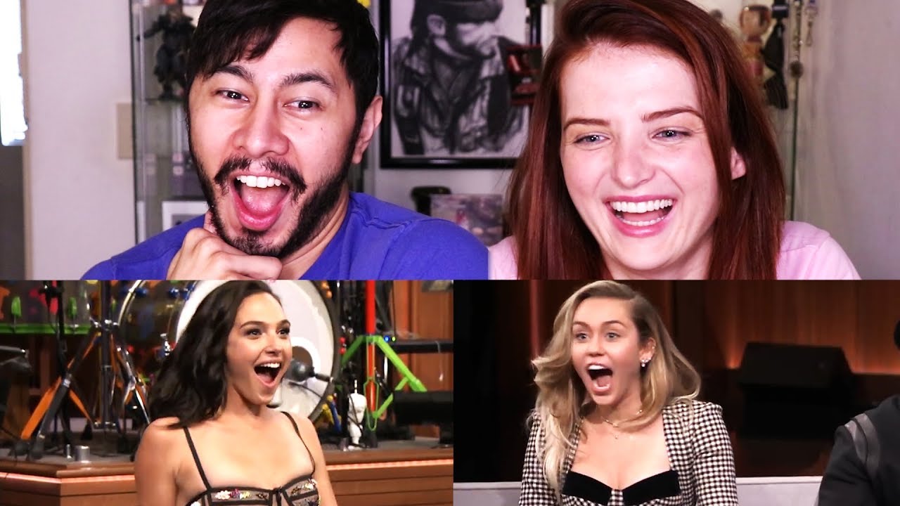 CHARADES W/ GAL GADOT & MILEY CYRUS | Reaction w/ Olena!