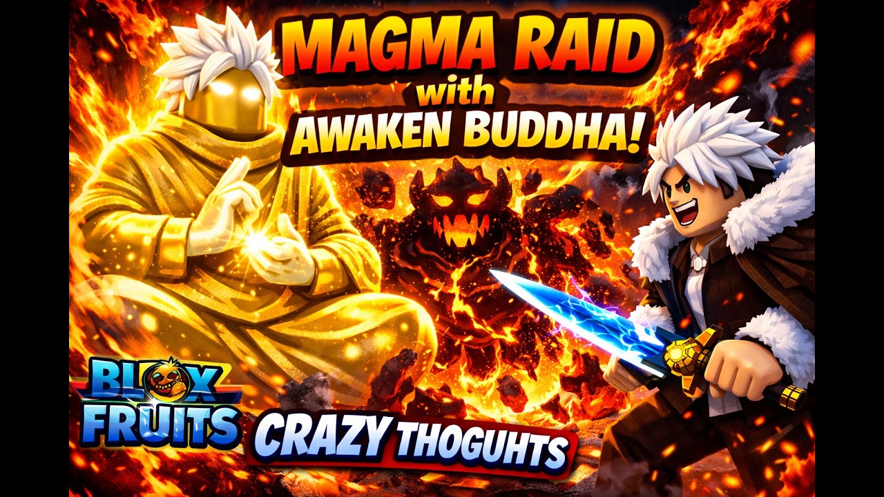 Can Awaken Buddha SOLO Magma Raid? 😳🔥 | Blox Fruits