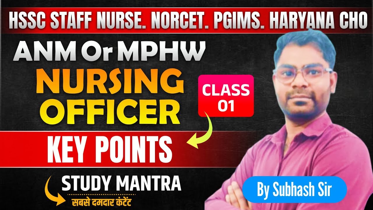 HSSC CET Mains 2025 For MPHW/Nursing Officer Special Class by Subhash Sir | HSSC CET Mains Syllabus