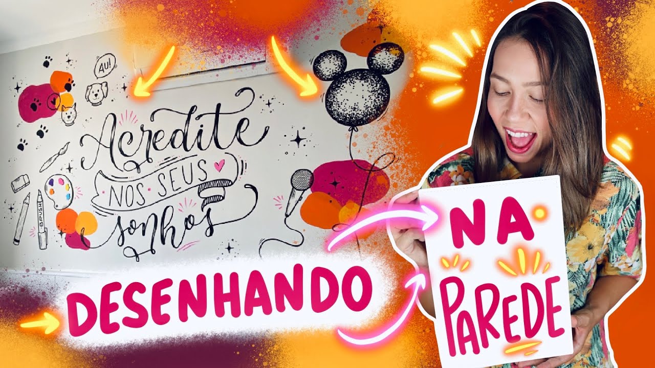 Desenhando na Parede com Caneta Posca e Tintas | Karol Stefanini