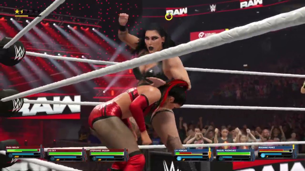 WWE 2K25 - Rhiyo & Stephanie Vaquer vs. Liv Morgan, Raquel Rodriguez, & Roxanne Perez
