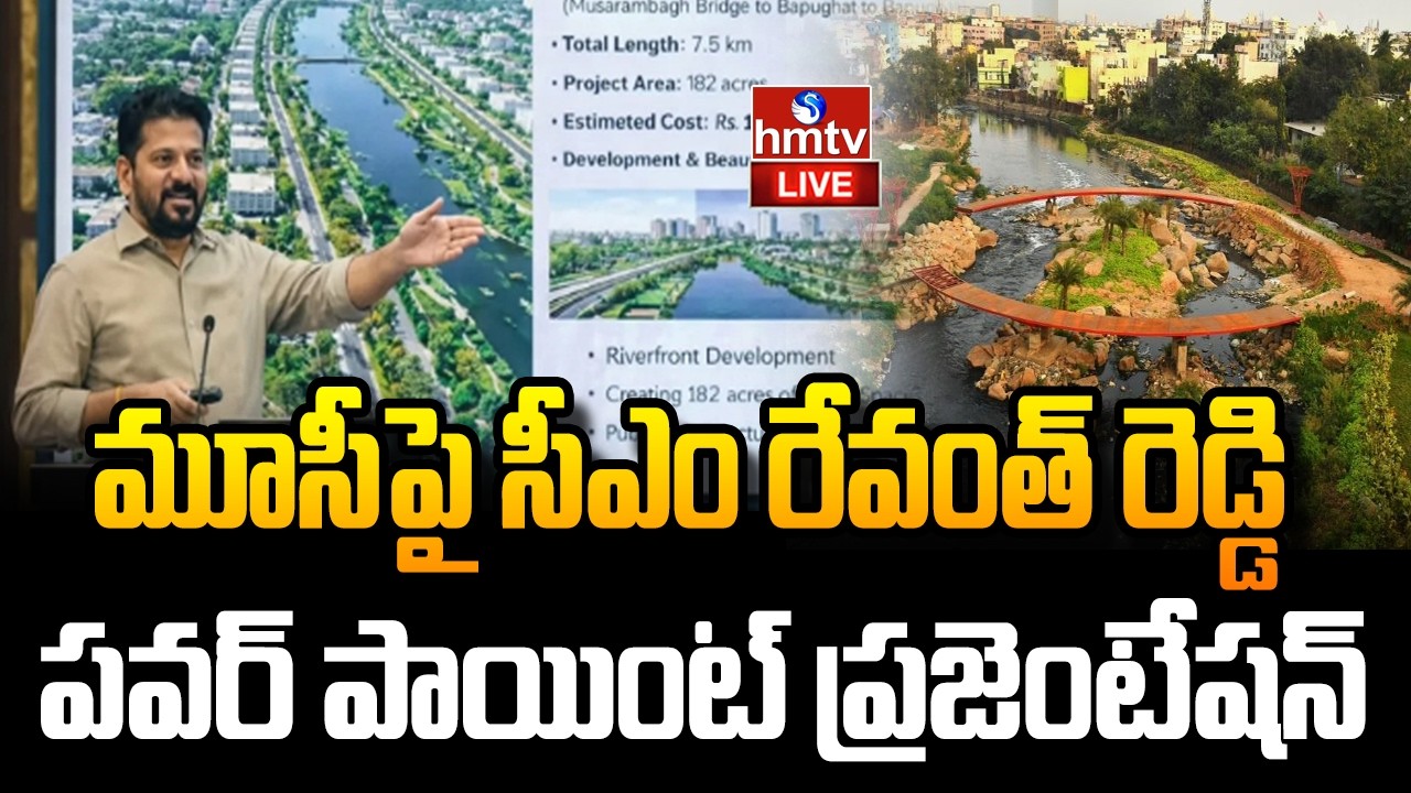 LIVE : CM Revanth Reddy Participating in Presentation on RIVER MUSI REJUVENATION | hmtv