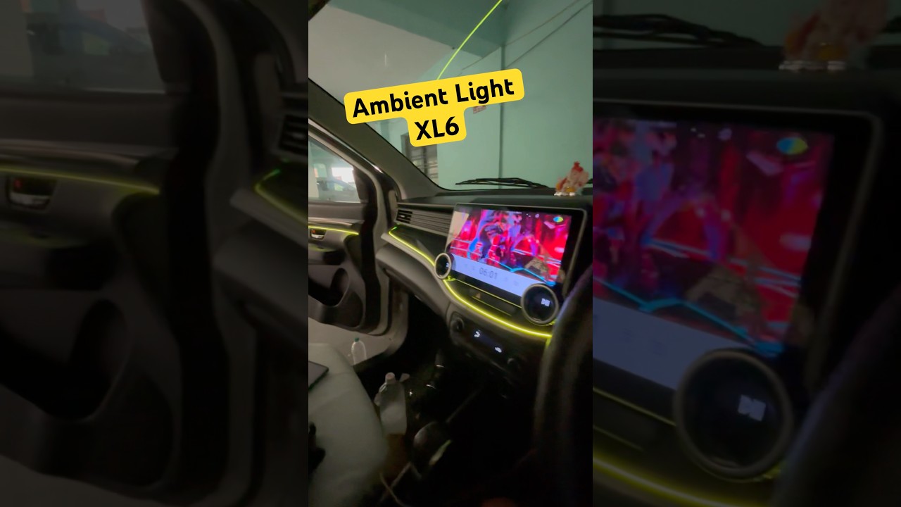 New XL6 zeta Upgrade 10inch touchscreen and Ambient light fitting in my car #xl6 #accessories