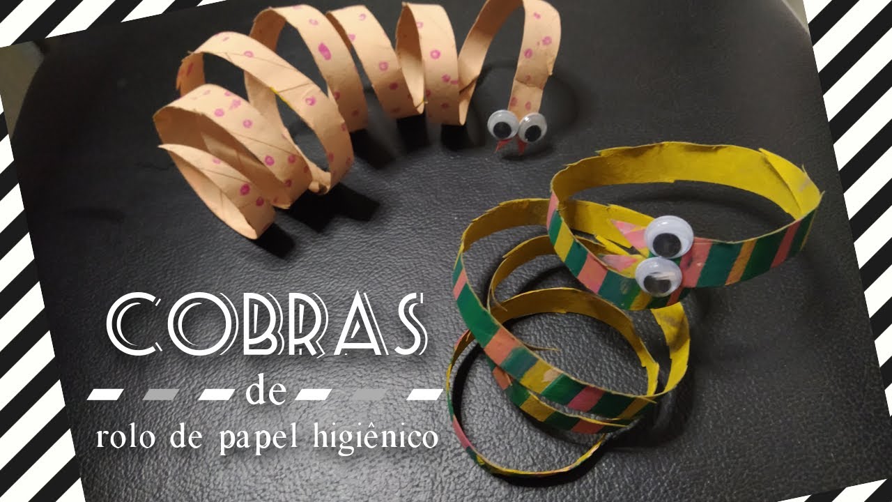 DIY -  Cobrinhas de rolo de papel higiênico