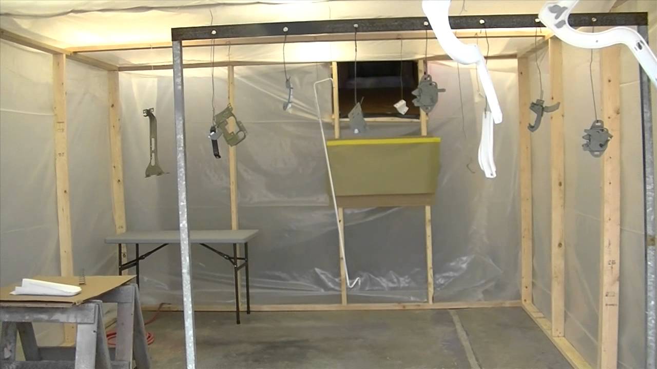 Paint Booth setup in a Garage