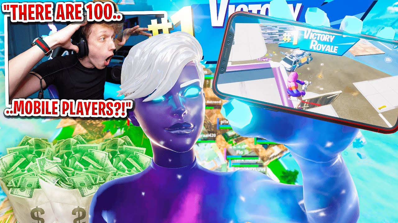 I got 100 MOBILE players to scrim for $100 in Fortnite... (most SHOCKING ending)