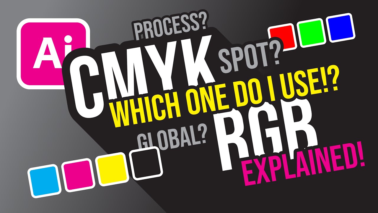 CMYK or RGB!? Which do I use and why!? Adobe Illustrator tips...