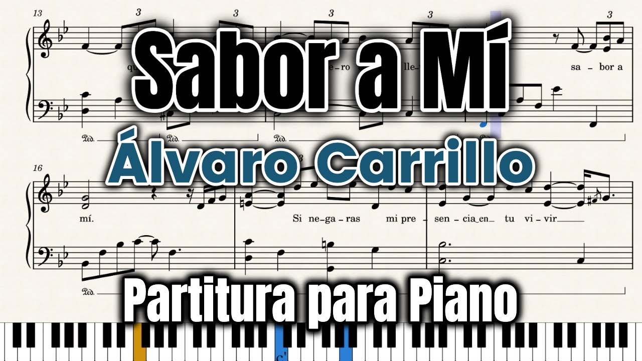 Sabor a Mí - Partitura Piano (con letra)