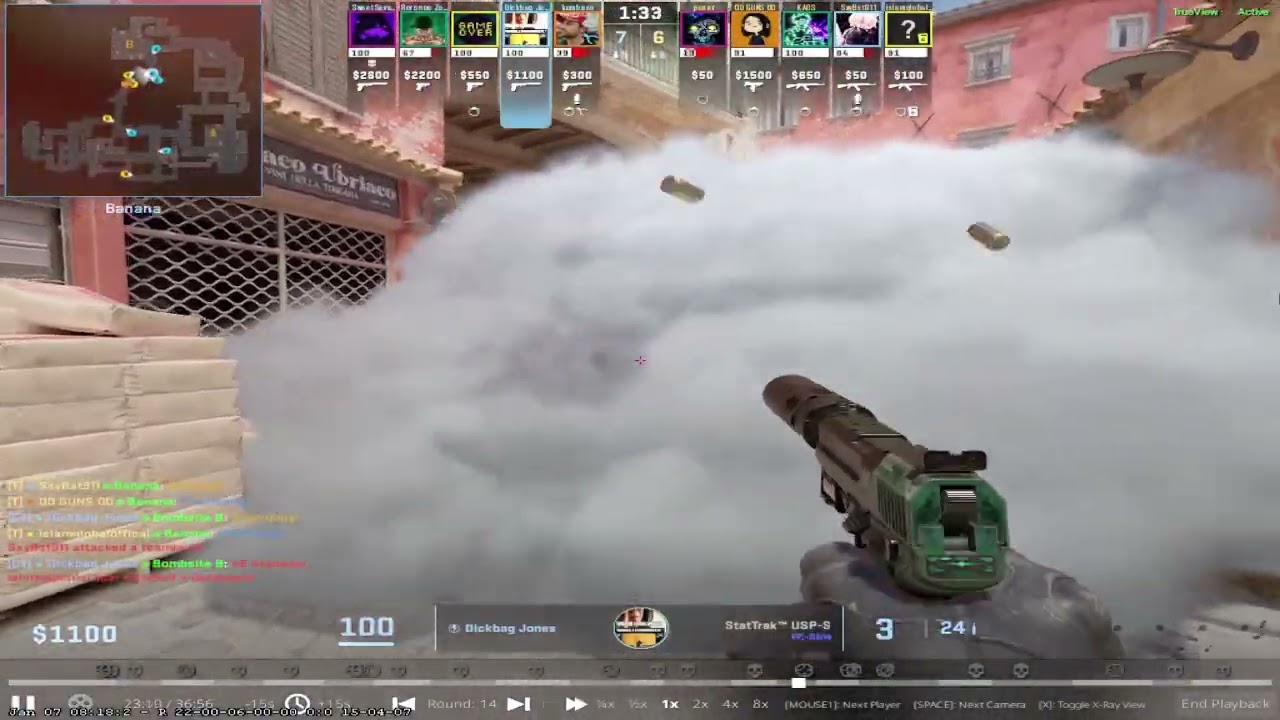 2 knife kills, 1 round