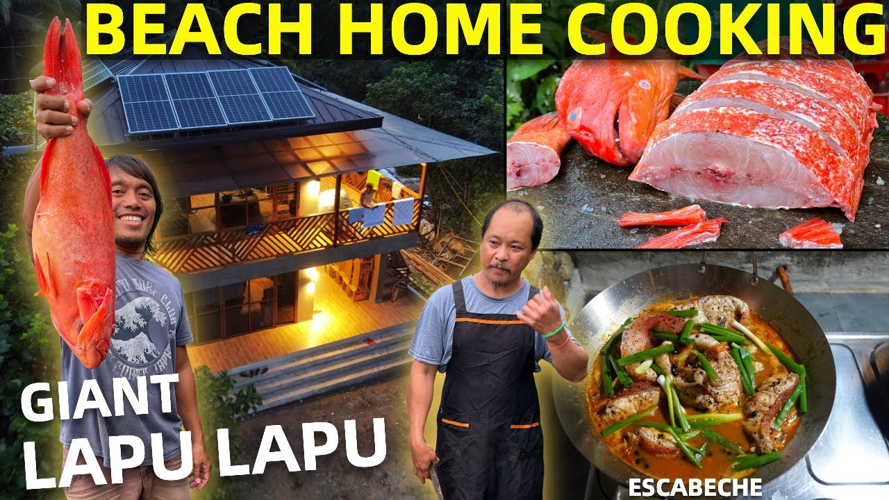 PHILIPPINES BEACH HOME COOKING - Sweet and Sour Lapu Lapu (Best Escabeche?)