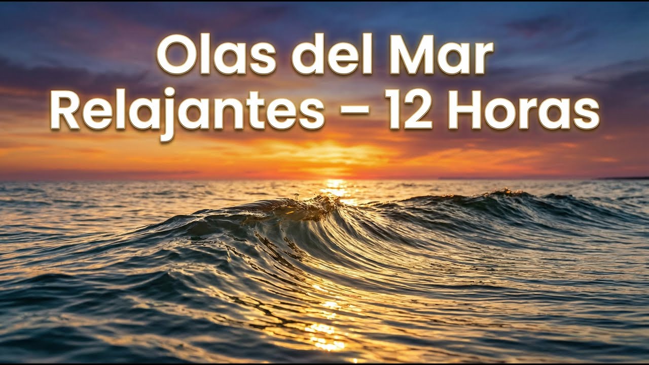 Olas del Mar Relajantes 🌊✨ | 12 Horas de Sonido para Dormir, Meditar y Estudiar