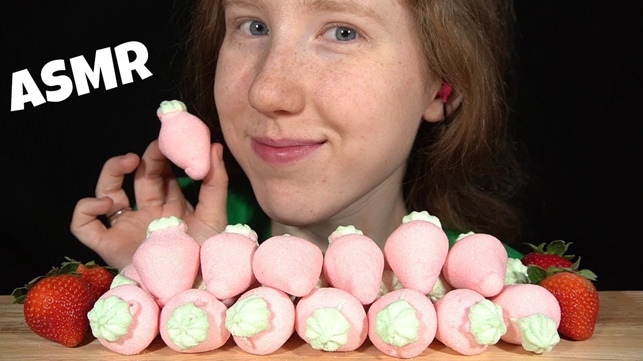 ASMR STRAWBERRY CHOCOLATE MARSHMALLOWS MUKBANG (No Talking) EATING SOUNDS