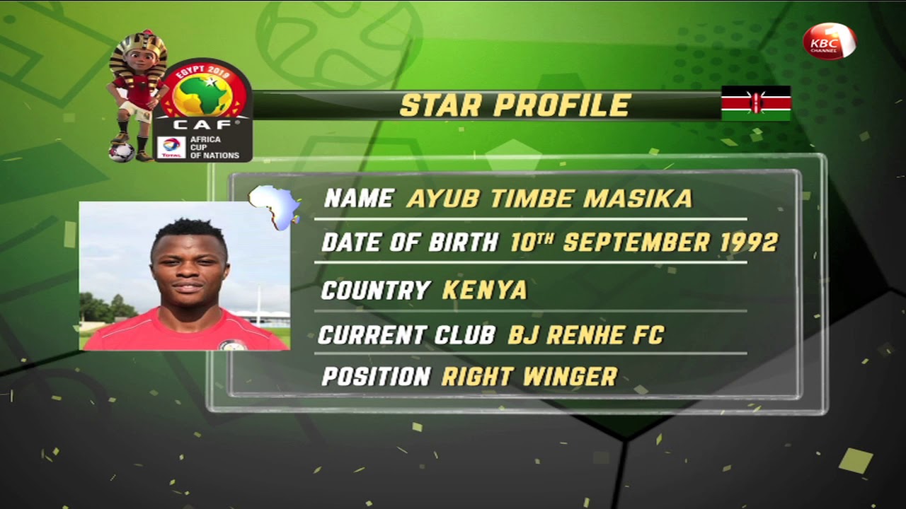 Harambee Stars Player Profile: Ayub Timbe Masika #AFCONikoKBC