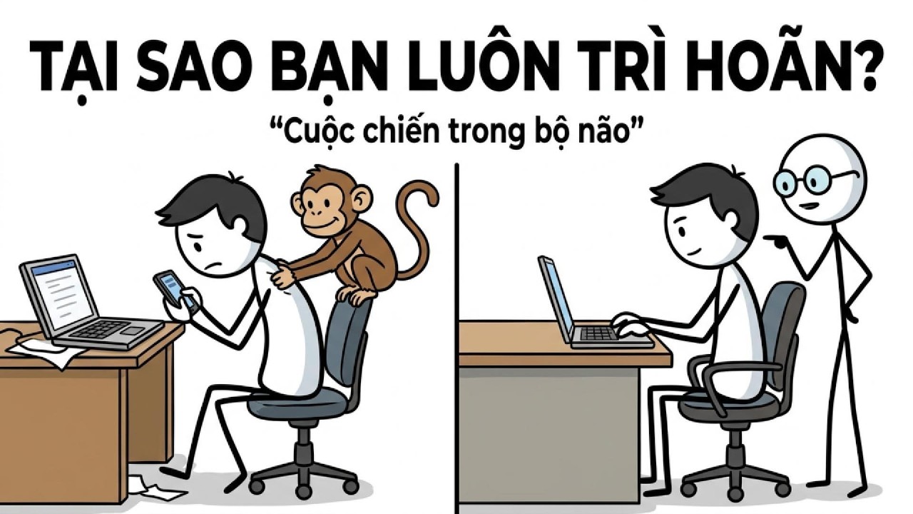 Vì sao bạn luôn trì hoãn dù biết có hại → Cuộc chiến giữa limbic system và vỏ não trước trán.
