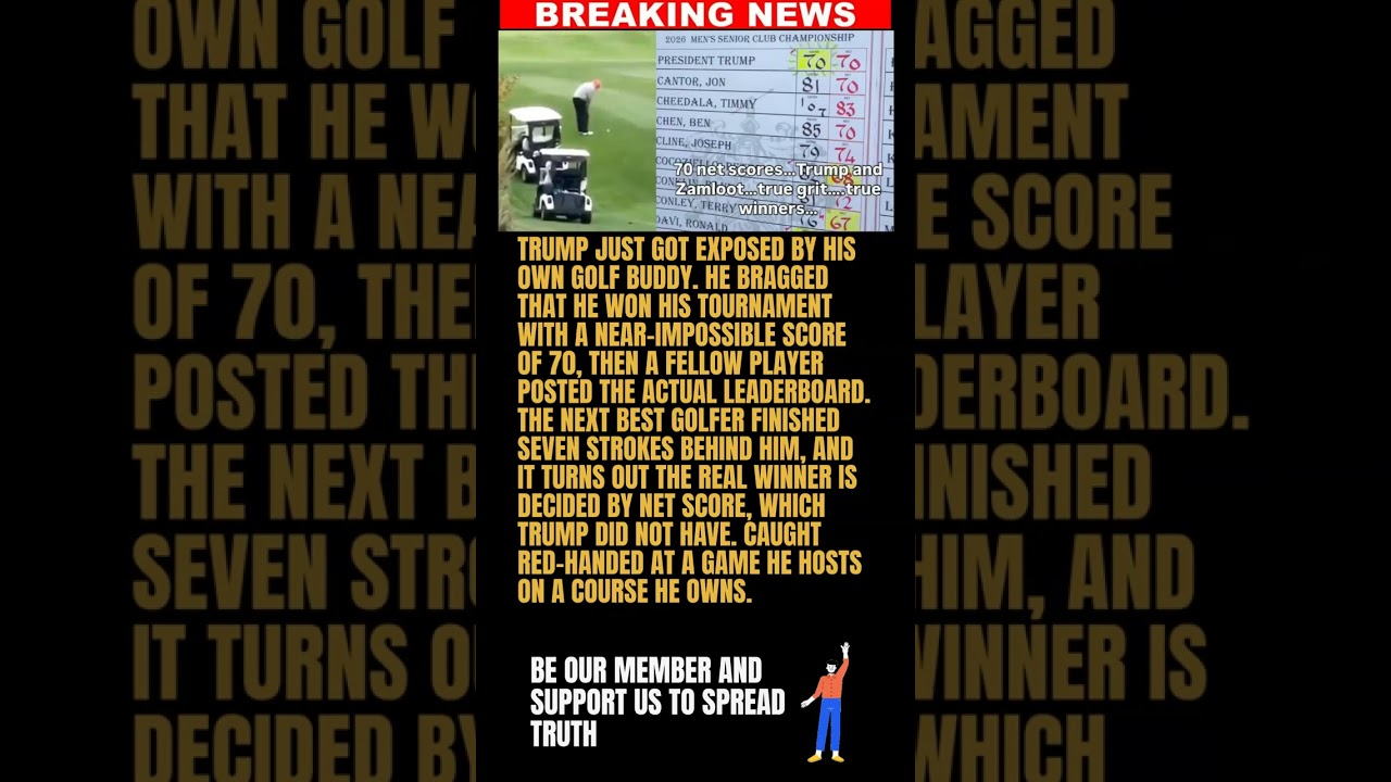 BREAKING: Trump caught inflating his golf score at his own tournament after a player posts the real