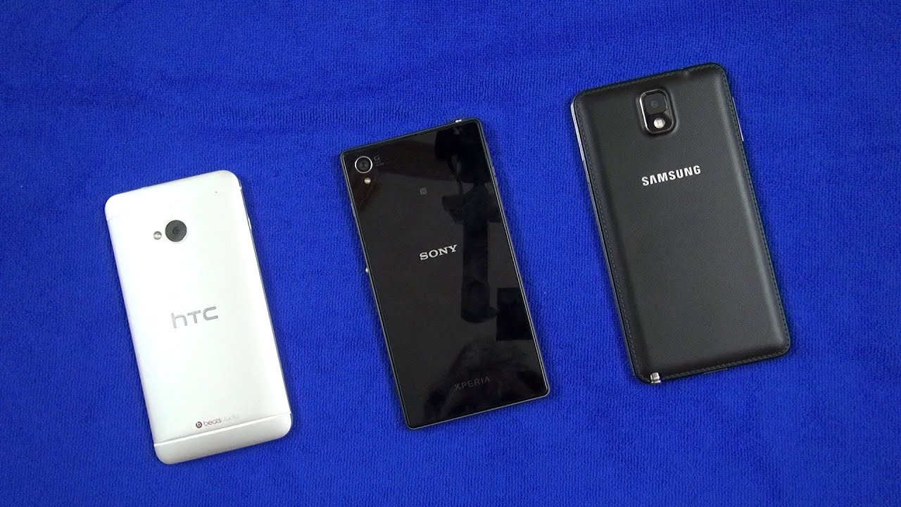 Samsung Galaxy Note 3 vs  Sony Xperia Z1 vs  HTC One Dual SIM Comparison