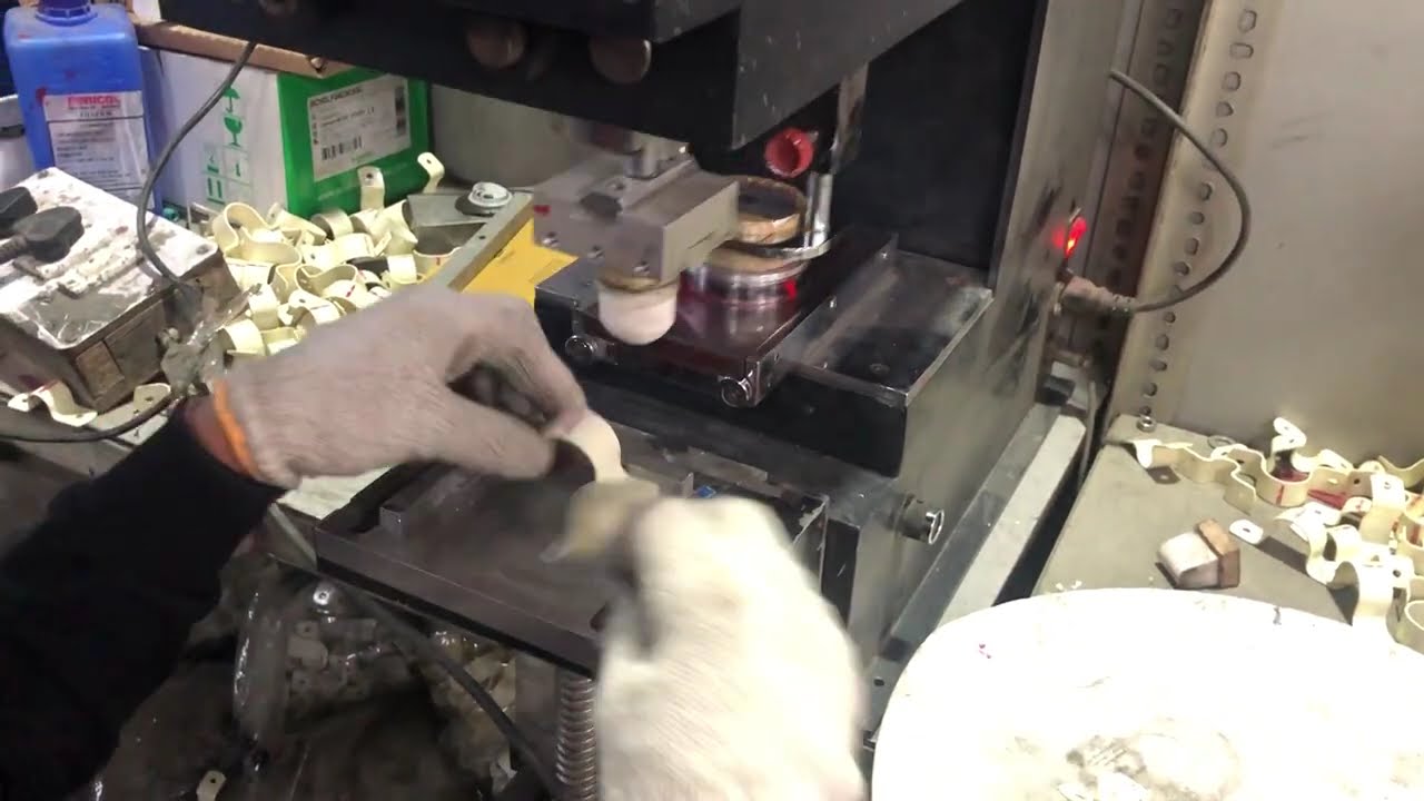 Pad Printing Machine on PVC Pipe Clamp | Logo & Marking on Plastic