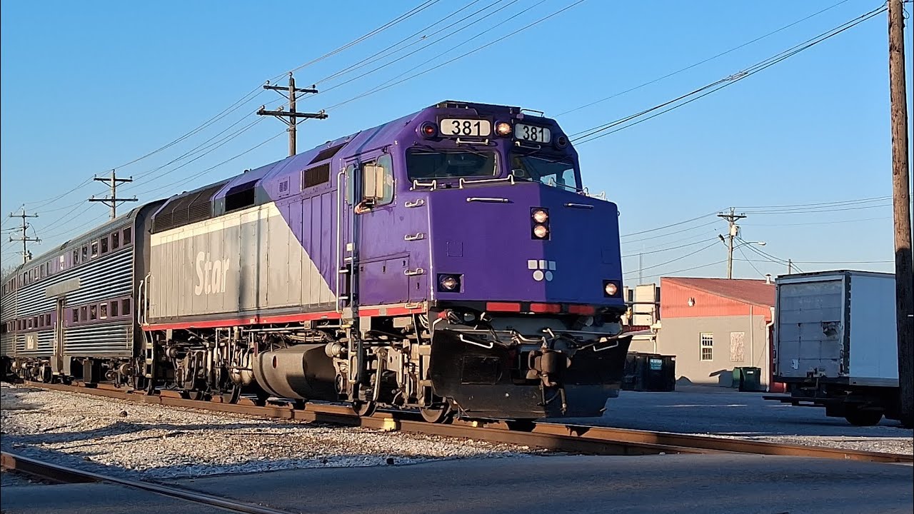 NRTX 381 leads passenger train 