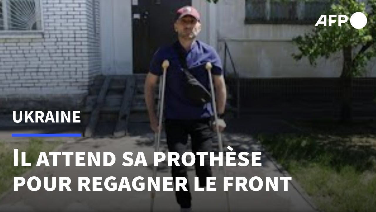 Ukraine: amputé d'une jambe, un soldat attend sa prothèse pour retourner au front | AFP