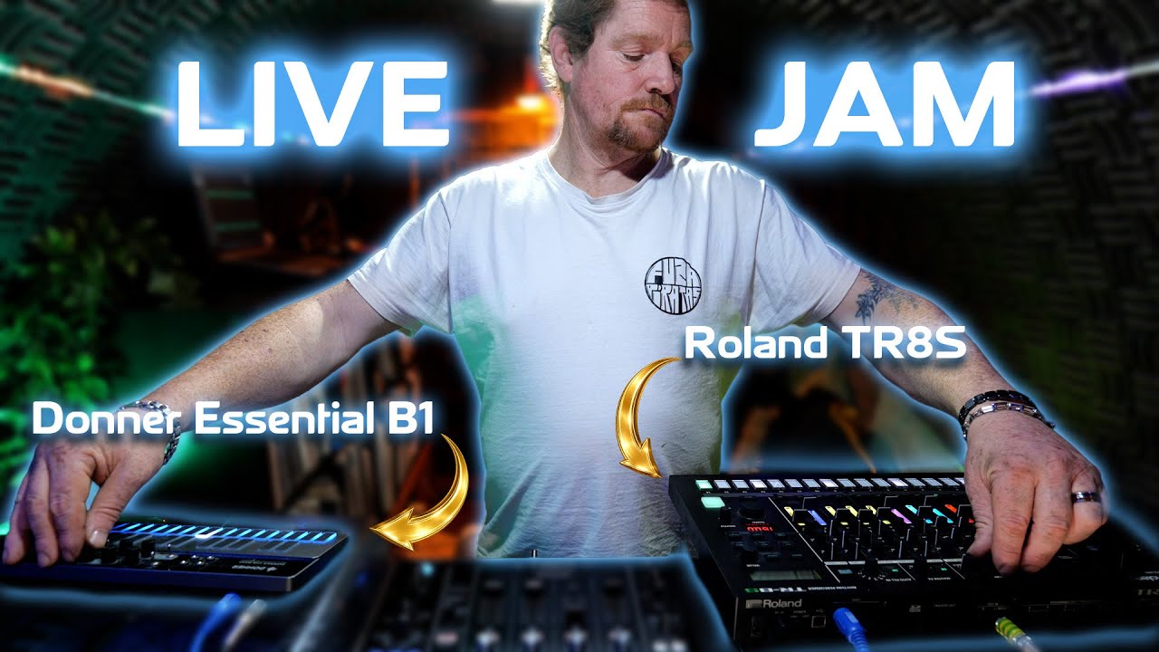 LIVE JAM! Techno x Breaks x Acid 🫠 ROLAND TR8S + Donner B1 || 018 Clown Warfare