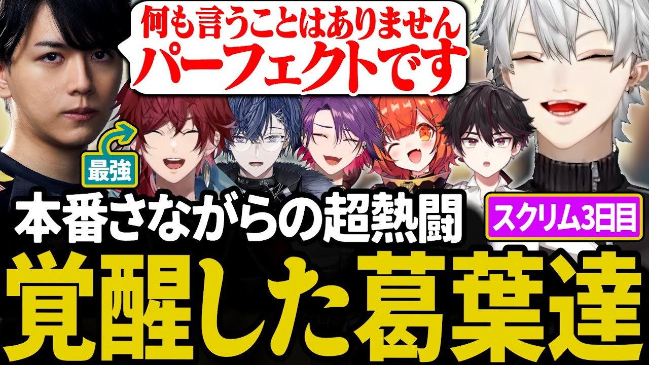 【スクリム3日目まとめ】最強のローレンチーム相手に覚醒、Lazコーチにベタ褒めされて溶ける葛葉【にじさんじ/切り抜き/葛葉/渡会雲雀/ラトナ・プティ/小柳ロウ/酒寄颯馬/Laz】