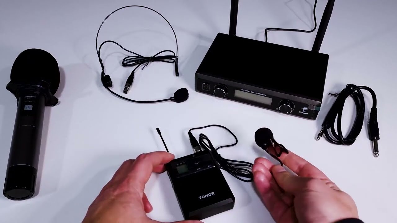 TONOR Sistema de Microfono Inalambrico, Buena calidad de sonido, inalámbricos hasta 60m