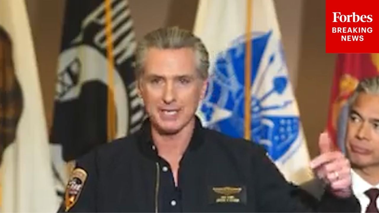 JUST IN: California Gov. Gavin Newsom Holds Press Conference On New Support For Military Families