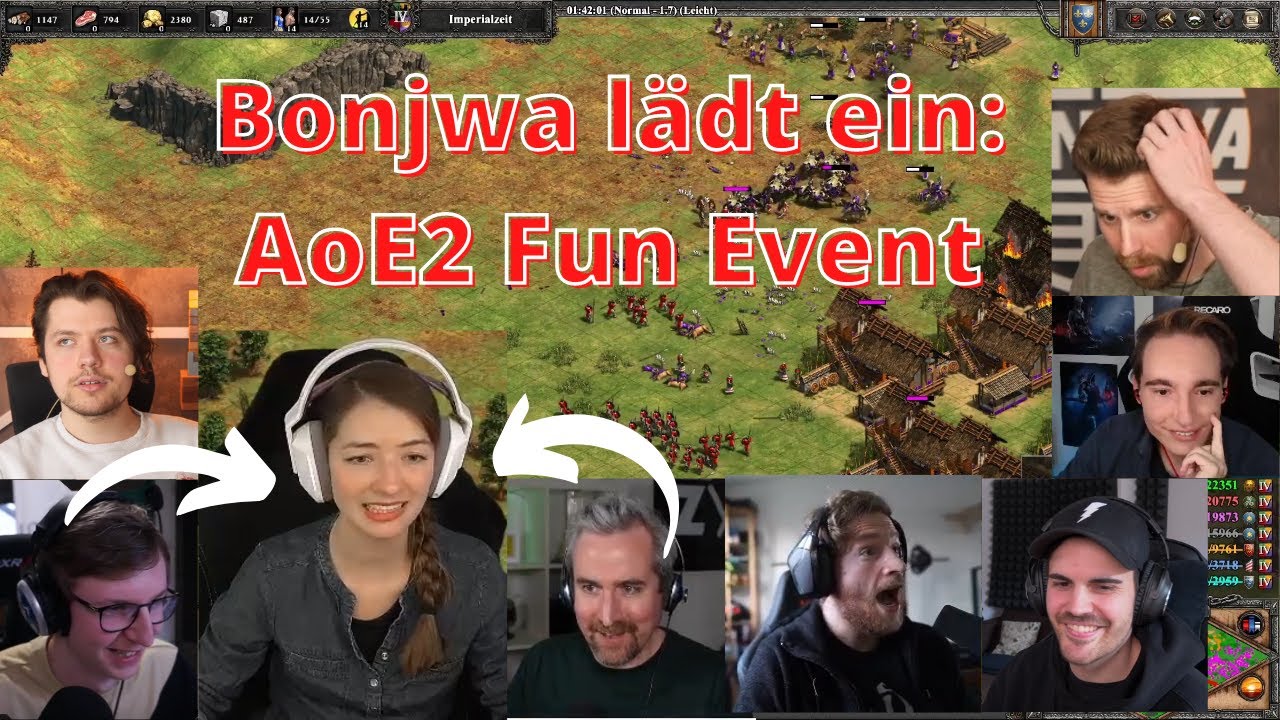 AoE2: Gesandwiched von Donnie und Autophil! | Bonjwa Fun Tag | Maxim, EinPapo, Maurice, Honor & Leon