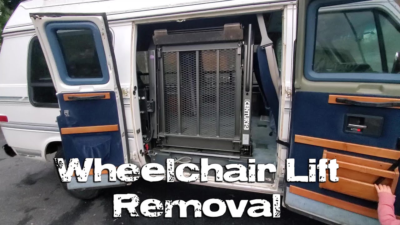 Removing a wheelchair lift from a van