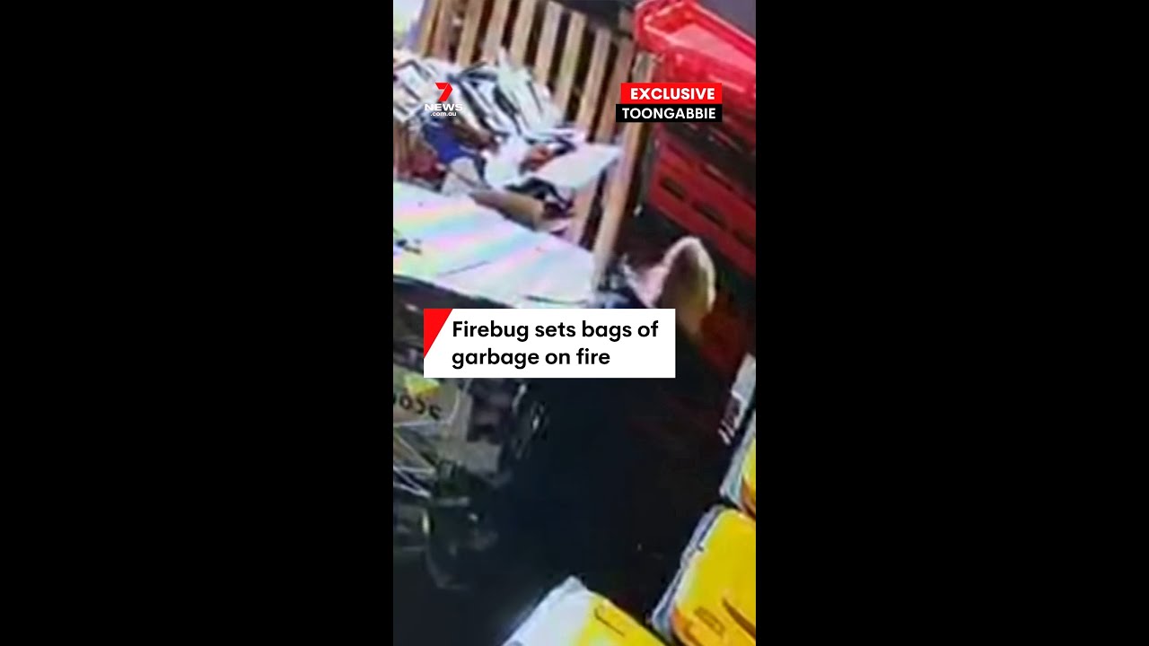 Firebug sets bags of garbage on fire
