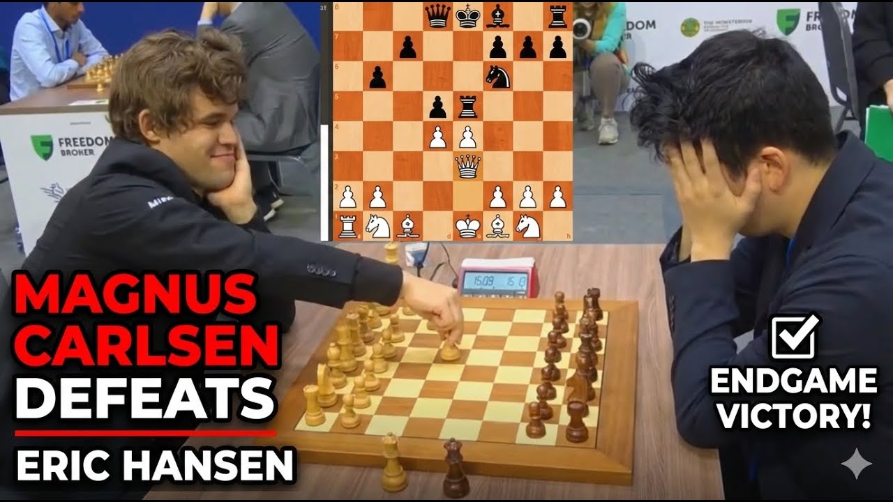 Magnus Carlsen Brutally defeats Eric Hansen in endgame and with High accuracy
