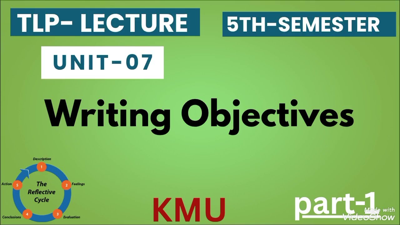  What is Writing Objectives #unit-07 #part-1 #tlp kmu slide lecture important point out 