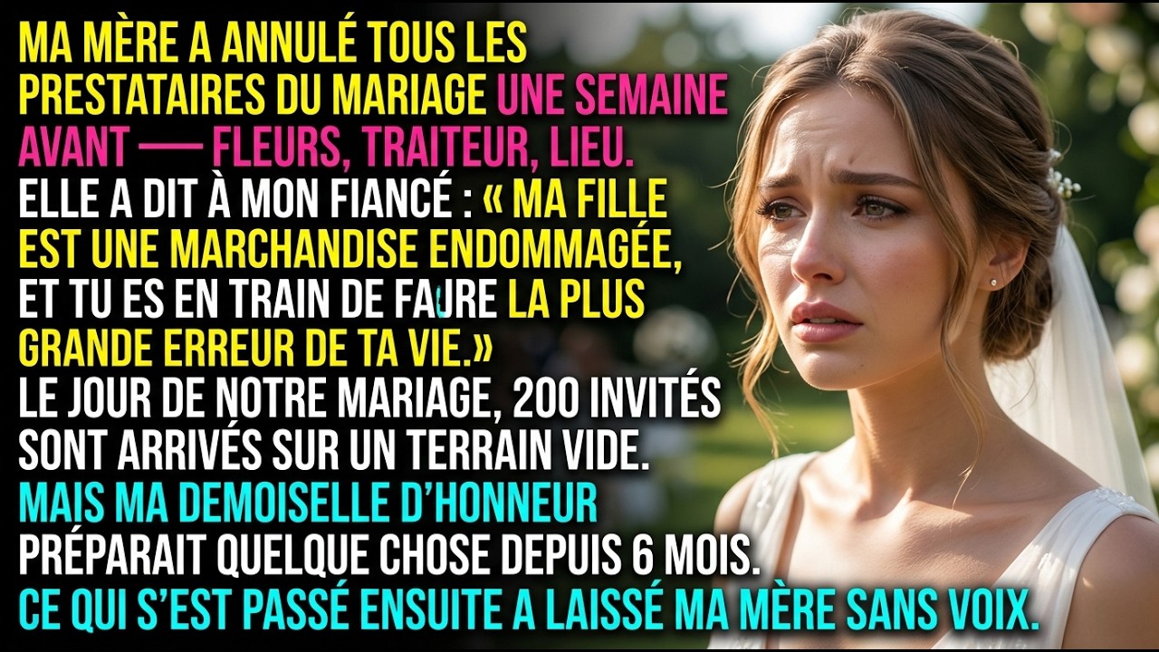 Ma mère a saboté mon fournisseur de mariage en secret — Elle n’était pas prête pour la suite.