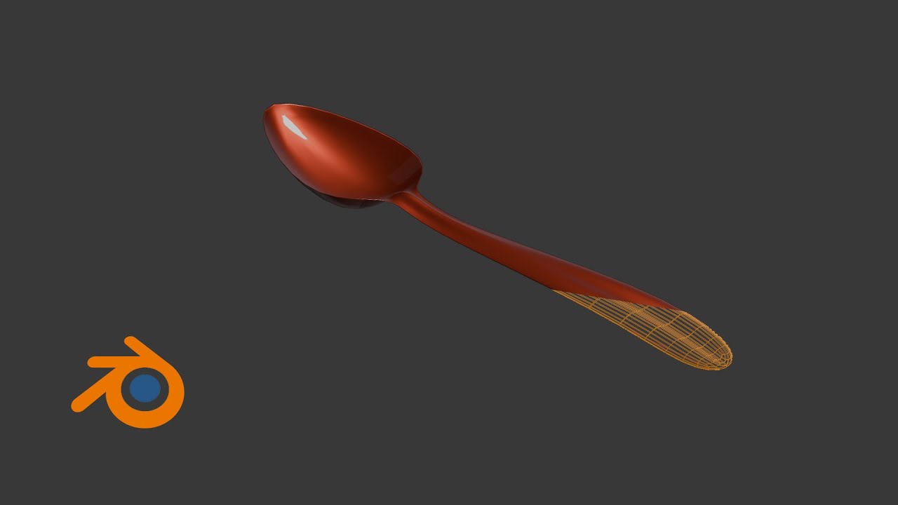 Blender Tutorial - How to model a SPOON in Blender 4.1