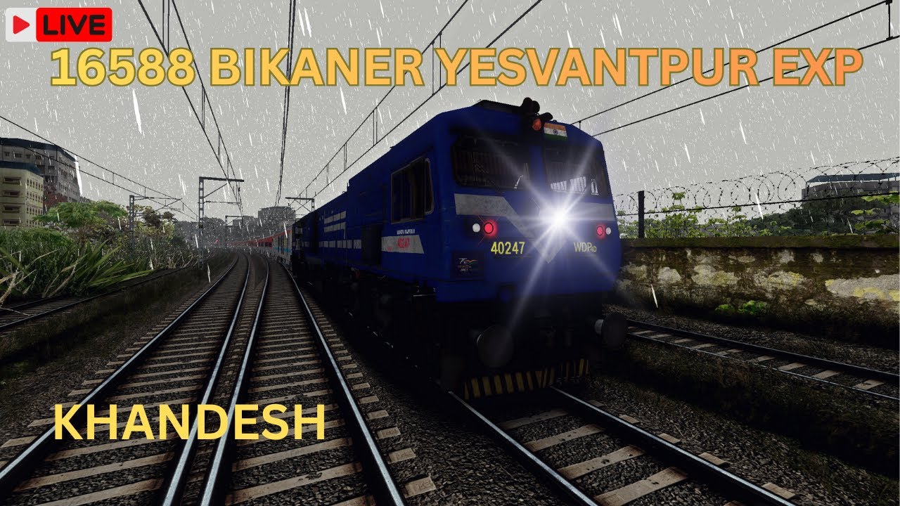 # MSTS LIVE |16588 BIKANER YESVANTPUR EXP || KHANDESH || EMD JOURNEY ||