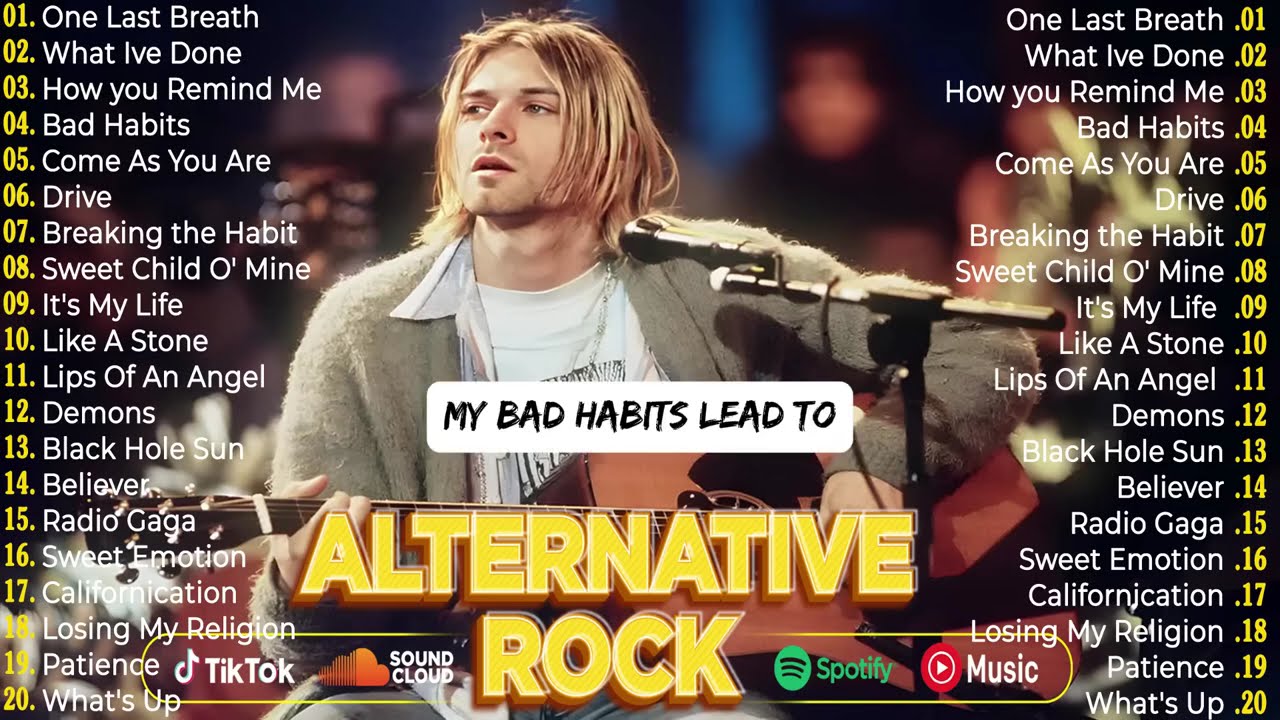 Coldplay, 3 Doors Down,Nickelback, Linkin Park, Evanescence,Coldplay - Alternative Rock Complication