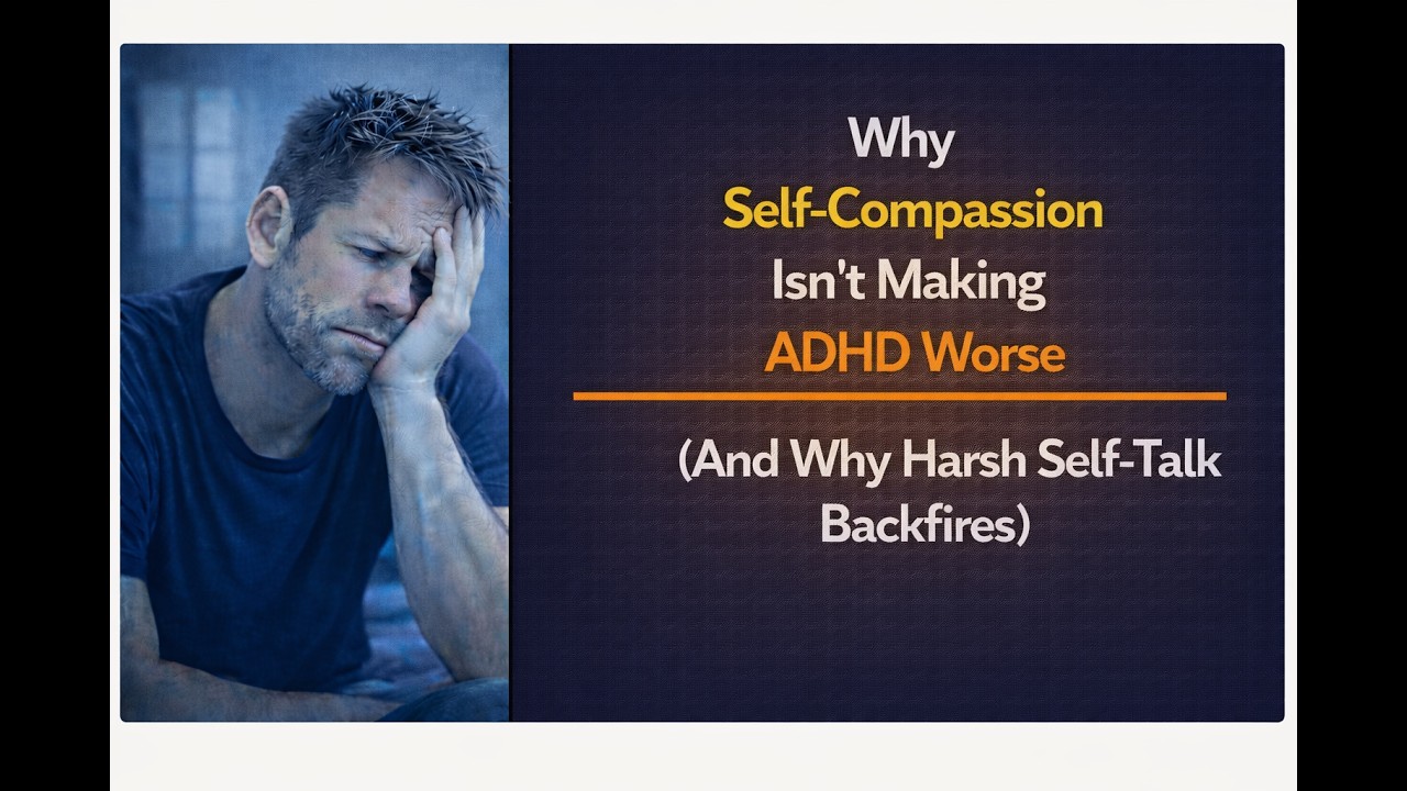Why Self-Compassion Isn’t Making ADHD Worse (And Why Harsh Self-Talk Backfires)