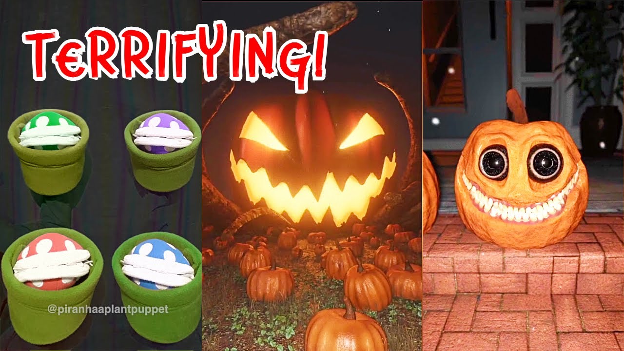 Piranhaa Plants getting SCARED for 10 minutes straight (HALLOWEEN EDITION)