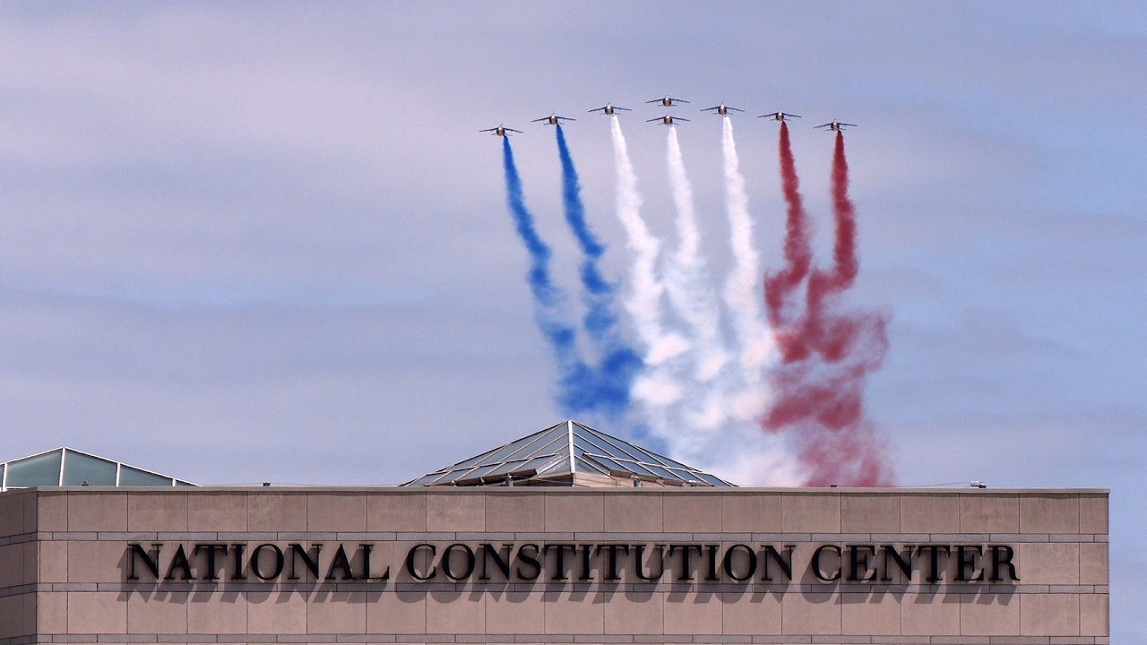 Patrouille de France Flyover of Philadelphia