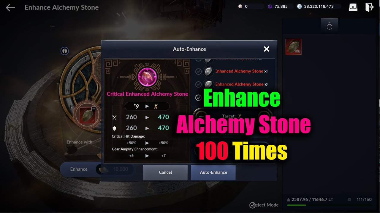 Black Desert Mobile Enhance Alchemy Stone 100 Times