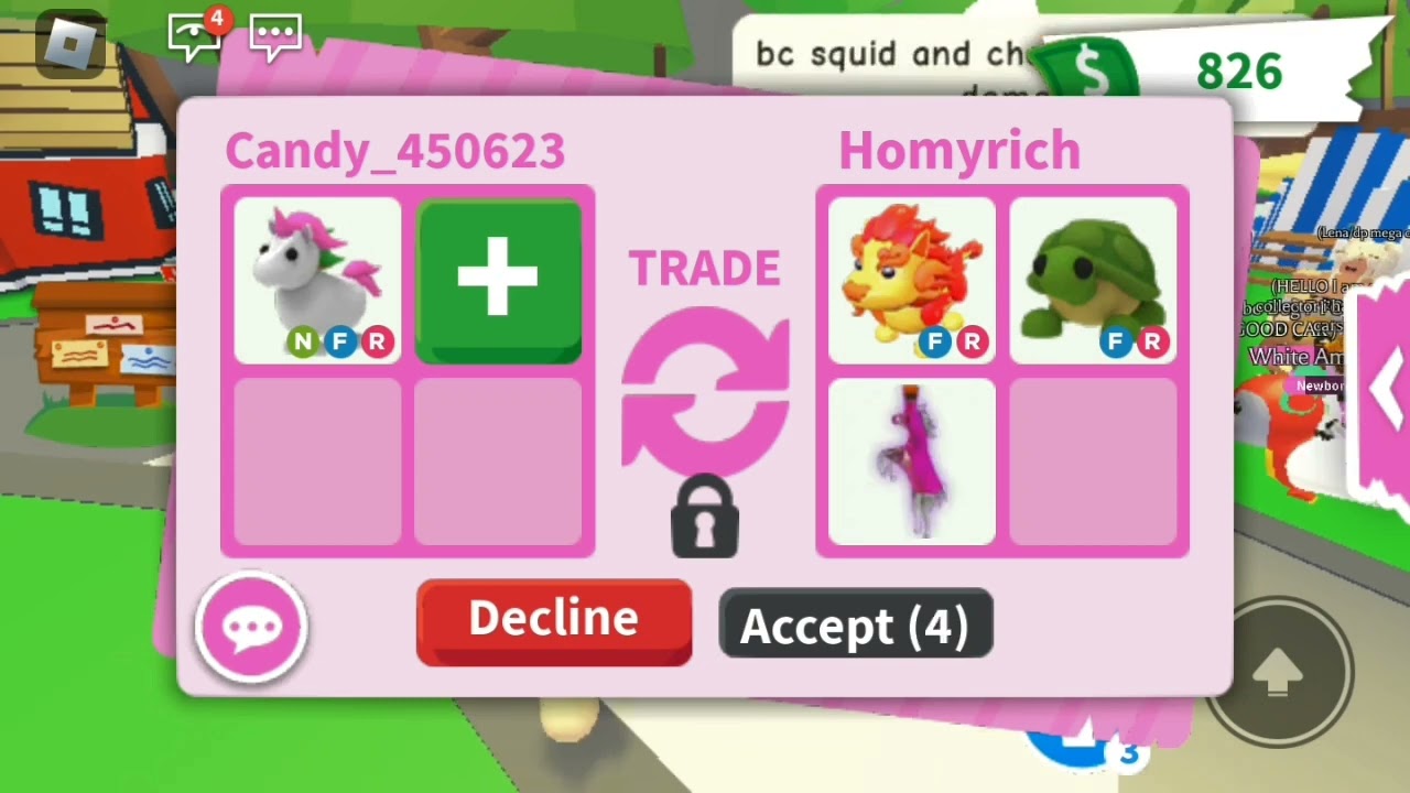Je trade ma unicorn neon fly et ride dans Adopt me ! Candy_Play