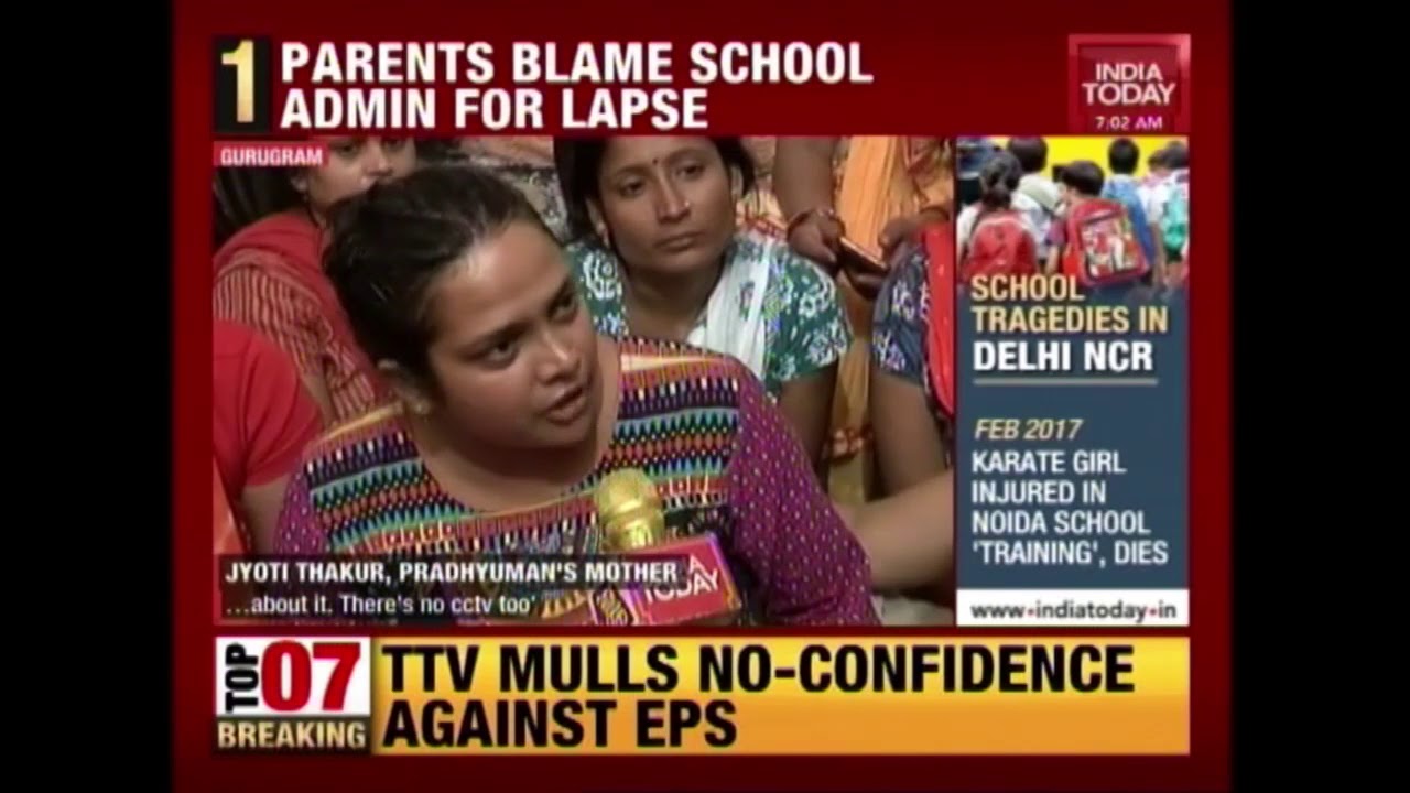 Gurugram School Murder : Parents Blame School Admin For Lapses