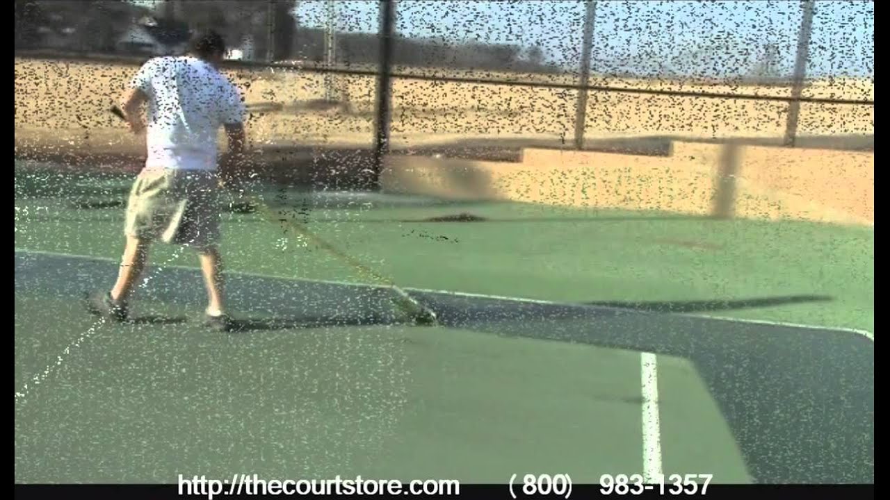 How To Surface A Tennis Court Using a Squeegee