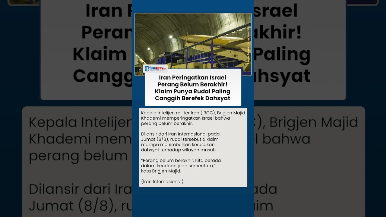 Iran Peringatkan Israel Perang Belum Berakhir, Gertak Pakai Rudal Canggih Bawa Efek Paling Dahsyat