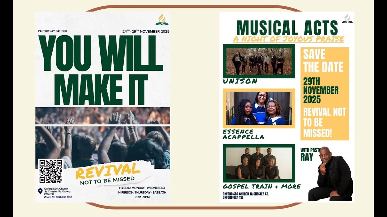 Oxford SDA Revival Sabbath Service | 29th November 2025
