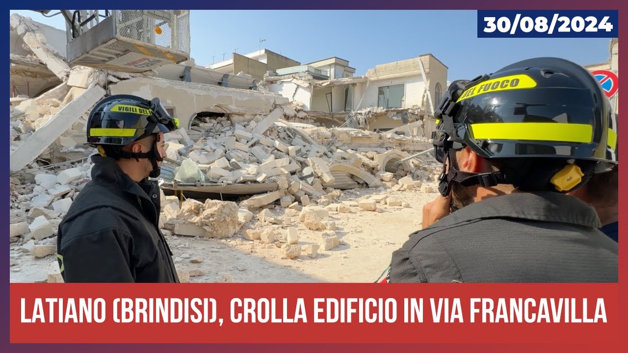 Latiano (Brindisi), crolla edificio in via Francavilla